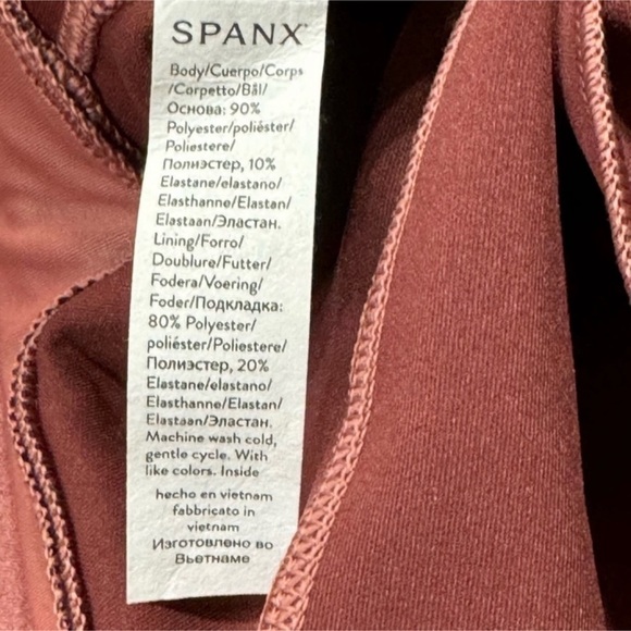 Spanx Faux Suede Rich Rose Leggings Size Large Tall Women - Picture 6 of 12